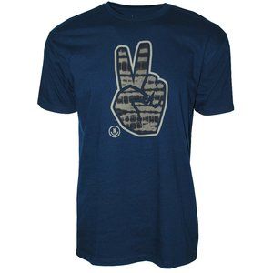 Neff Unisex Peace Out Graphic T-Shirt, Navy